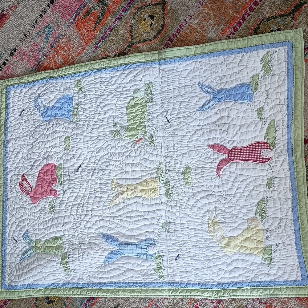 Pottery Barn Kids Bunnies Quilted Bedding - Toddler